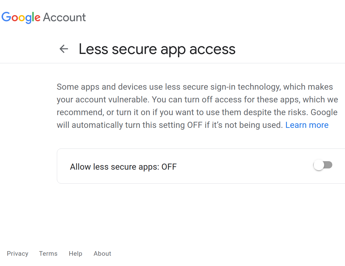 Cara Mengaktifkan Allow Less Secure Apps Access pada Akun Google