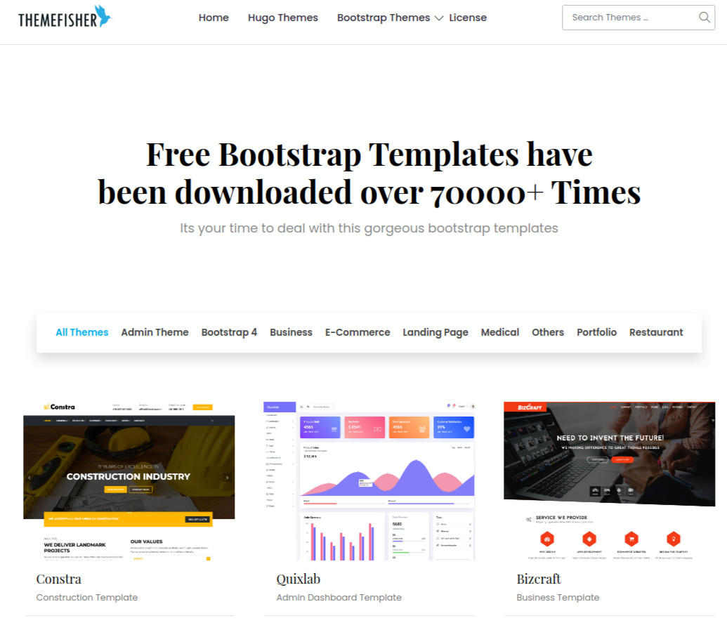Website Tempat Download Template Gratis Berbasis Bootstrap - Themefisher