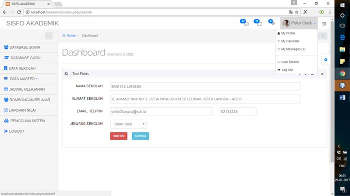 Membangun Sistem Informasi Akademik Sekolah Menggunakan Codeigniter &amp; Ajax